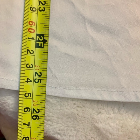 NEW Liz Claiborne Top XXL White Short Sleeves Ruching V-Neck Cotton Nylon Spandx - Picture 13 of 13